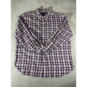 Brooks Brothers Men's Check Button up Shirt Size 2XL R Purple